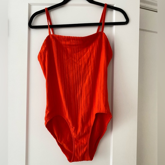 Solid & Stripped, ribbed one piece, tomato - Picture 5 of 8